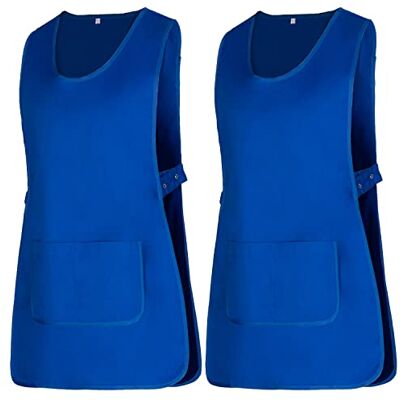MISEMIYA Package 2 Units Cleaning Apron Work Uniform Clinical Medical Cleaning Veterinary Sanitary Hospitality- Ref.868 Medium, Royal Blue 21 MISEMIYA Package 2 Units Cleaning Apron Work Uniform Clinical Medical Cleaning Veterinary Sanitary Hospitality- Ref.868 Medium, Royal Blue 21