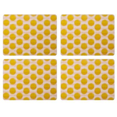 Creative Labs Spots Print Set of 4 Premium Placemats, Heat, Slip, Stain-Resistant, Cork Back, Easy To Clean, Printed Kitchen and Dining Lightweight Placemats Creative Labs Spots Print Set of 4 Premium Placemats, Heat, Slip, Stain-Resistant, Cork Back, Easy To Clean, Printed Kitchen and Dining Lightweight Placemats