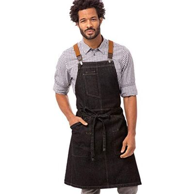 Chef Works Unisex's ABS01BLK0 Work Utility Apron Black W/Desert Sand Suspenders One Size Chef Works Unisex's ABS01BLK0 Work Utility Apron Black W/Desert Sand Suspenders One Size