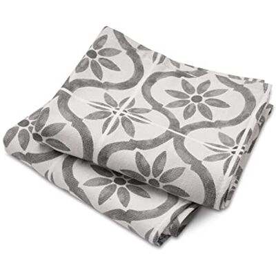 Cuisinart Fouta Tea Towel Grey Tile - 40x70cm - Pack of 2 Cuisinart Fouta Tea Towel Grey Tile - 40x70cm - Pack of 2