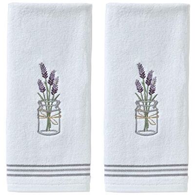 SKL Home by Saturday Knight Ltd. Hand Towel Set, Cotton, Lavender SKL Home by Saturday Knight Ltd. Hand Towel Set, Cotton, Lavender