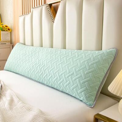 Haklein Luxury Quilted Waterproof Double Pillowcase with Envelope Closure, 4ft/5ft/6ft Extra-long Sweat & Stain Resistant Bolster Cushion Cover for Pregnant Maternity Women (Mint Green,48 * 120cm(4ft)) Haklein Luxury Quilted Waterproof Double Pillowcase with Envelope Closure, 4ft/5ft/6ft Extra-long Sweat & Stain Resistant Bolster Cushion Cover for Pregnant Maternity Women (Mint Green,48 * 120cm(4ft))
