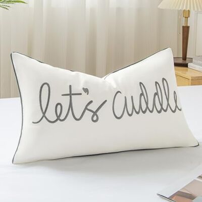 Sanmetex Let's Cuddle Lumbar Pillow Case, Rectabdular Pillow Cover for Bedroom. Livingroom Cushion Cover for Home Decro 1220 Inch (30X50cm) Color Grey. Sanmetex Let's Cuddle Lumbar Pillow Case, Rectabdular Pillow Cover for Bedroom. Livingroom Cushion Cover for Home Decro 1220 Inch (30X50cm) Color Grey.