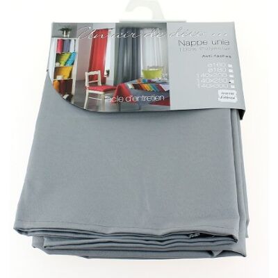 Douceur d'Intérieur Douceur d'Interieur 140 x 250 cm Plain Polyester Essentiel Tablecloth, Gris Grey Douceur d'Intérieur Douceur d'Interieur 140 x 250 cm Plain Polyester Essentiel Tablecloth, Gris Grey