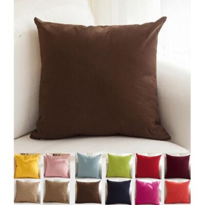 TangDepot Cotton Solid Throw Pillow Covers, 12" x 18", Deep Coffee TangDepot Cotton Solid Throw Pillow Covers, 12" x 18", Deep Coffee