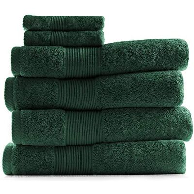 Hearth & Harbor 100% Ring Spun Cotton Bath Towels for bathroom Luxury Bathroom Towels Ultra Soft & Highly Absorbent Bath Towels Set, 6 Piece Set (4 Bath Towels, 2 Washcloths) Hunter Green Hearth & Harbor 100% Ring Spun Cotton Bath Towels for bathroom Luxury Bathroom Towels Ultra Soft & Highly Absorbent Bath Towels Set, 6 Piece Set (4 Bath Towels, 2 Washcloths) Hunter Green