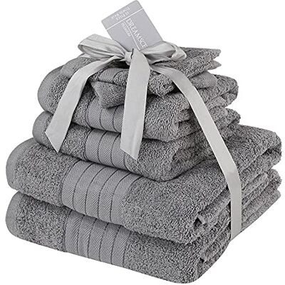 Brentfords - 4 Pack Bath Towel - 100% Cotton - Grey - Towel Brentfords - 4 Pack Bath Towel - 100% Cotton - Grey - Towel