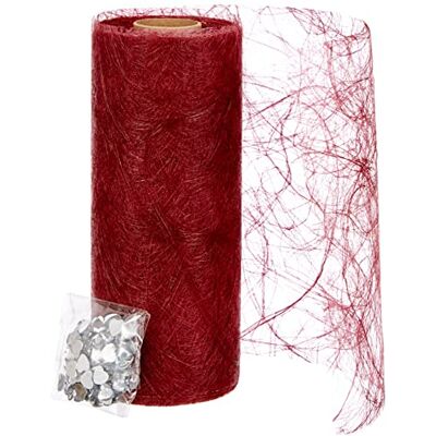 Deko AS GmbH Sizoweb table runner - Waterproof, 25m, Bordeaux Deko AS GmbH Sizoweb table runner - Waterproof, 25m, Bordeaux