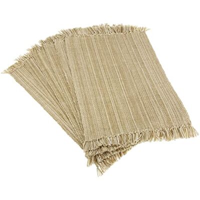 DII Tabletop Collection, Cotton, Off- White, Placemat Set, 13x19 DII Tabletop Collection, Cotton, Off- White, Placemat Set, 13x19