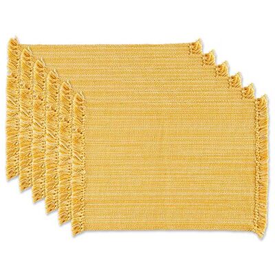 DII Variegated Tabletop Collection, Placemat Set3x19, Apricot, 6 Piece DII Variegated Tabletop Collection, Placemat Set3x19, Apricot, 6 Piece