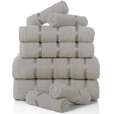 Gaveno Cavailia Boston Handtuch-Set - 8-piece, Silber, Baumwolle Gaveno Cavailia Boston Handtuch-Set - 8-piece, Silber, Baumwolle