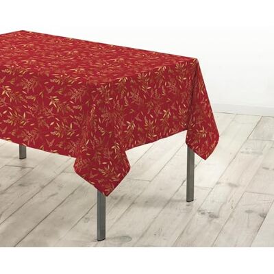 Douceur d'Intérieur , Rectangular Tablecloth (140 x 240 cm) Red and Gold Needs Microfibre Printed Douceur d'Intérieur , Rectangular Tablecloth (140 x 240 cm) Red and Gold Needs Microfibre Printed