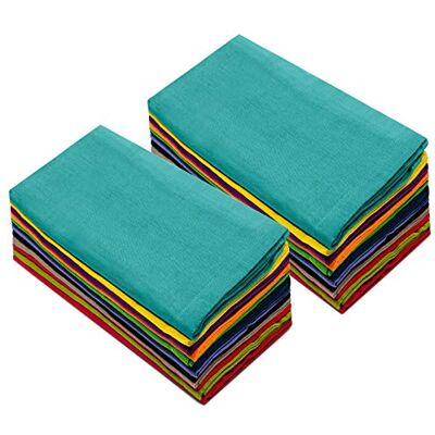 Craft Multicolor Cloth Napkins Set of 24 Pure Cotton Everyday Lunch Dinner Napkin Spring Summer Fall Holiday Birthday Party Gift Soft Washable Absorbent Reusable Napkin Oversized 20x20 Craft Multicolor Cloth Napkins Set of 24 Pure Cotton Everyday Lunch Dinner Napkin Spring Summer Fall Holiday Birthday Party Gift Soft Washable Absorbent Reusable Napkin Oversized 20x20