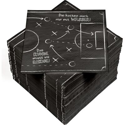 Heku 100 Napkins, 3-ply, 33 x 33 cm, Absorbent and Practical Packaging, Made in Europe, Ideal for Weddings, Anniversaries and Special Occasions, Football Party Heku 100 Napkins, 3-ply, 33 x 33 cm, Absorbent and Practical Packaging, Made in Europe, Ideal for Weddings, Anniversaries and Special Occasions, Football Party