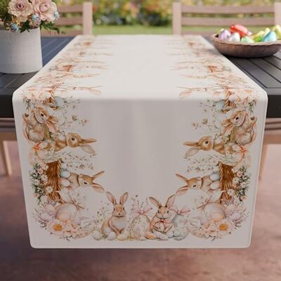 PETTI Artigiani Italiani Kitchen Textile Accessories, Elegant Easter Table Runner 40 x 140 cm in Microfibre, Table Cloth in Digital Print, 26 33, 100% Made in Italy PETTI Artigiani Italiani Kitchen Textile Accessories, Elegant Easter Table Runner 40 x 140 cm in Microfibre, Table Cloth in Digital Print, 26 33, 100% Made in Italy