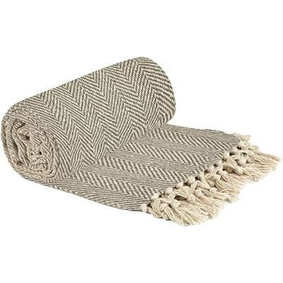 Emma Barclay - Herringbone Throw - Beige - Throw Emma Barclay - Herringbone Throw - Beige - Throw