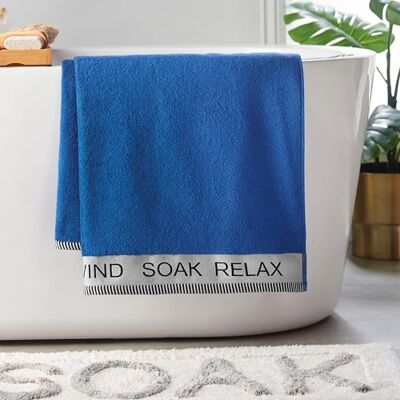Catherine Lansfield Relax And Unwind 4 Piece Towel Set Cobalt Blue Catherine Lansfield Relax And Unwind 4 Piece Towel Set Cobalt Blue