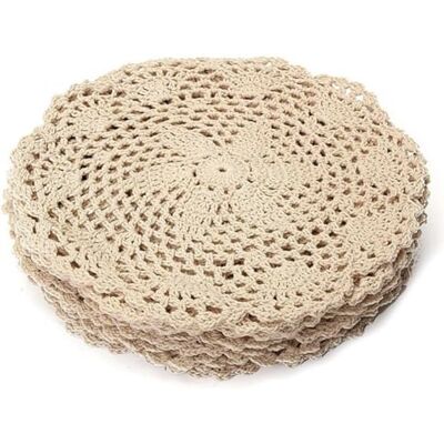 Pesfehhy 12Pcs Vintage Cotton Mat Round Hand Crocheted Lace Doilies Flower Coasters Lot Household Table Decorative Crafts Accessories Pesfehhy 12Pcs Vintage Cotton Mat Round Hand Crocheted Lace Doilies Flower Coasters Lot Household Table Decorative Crafts Accessories