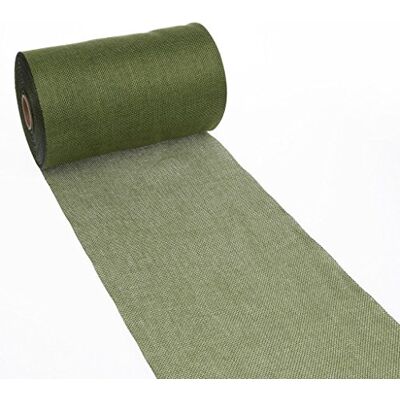 Deko AS GmbH Table runner, shabby chic style, linen look, 20 cm, olive green (69-200-25-32) Deko AS GmbH Table runner, shabby chic style, linen look, 20 cm, olive green (69-200-25-32)