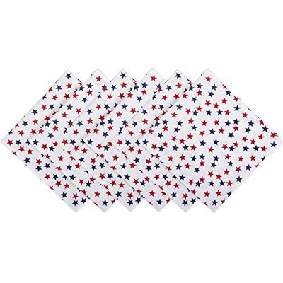 DII Table Top, Cotton, Americana Stars, 20" x 20" (Set of 6) DII Table Top, Cotton, Americana Stars, 20" x 20" (Set of 6)