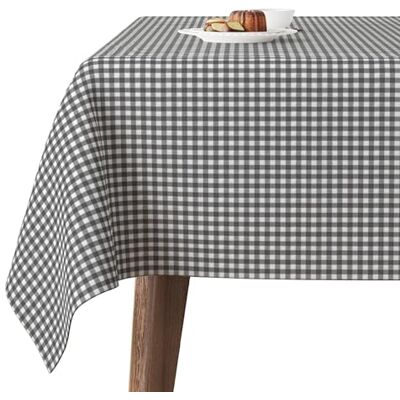 Martina Home Stain Resistant Tablecloth Made Petit Vichy Dark Grey 220 x 140 cm Martina Home Stain Resistant Tablecloth Made Petit Vichy Dark Grey 220 x 140 cm