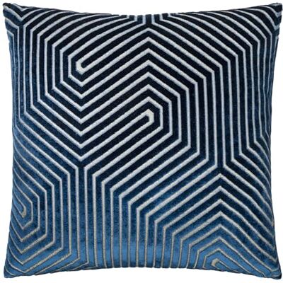 Paoletti Evoke Velvet Cushion Cover – Luxurious Chevron Pattern Decorative Square Cushion Case (Navy 55x55cm) Paoletti Evoke Velvet Cushion Cover – Luxurious Chevron Pattern Decorative Square Cushion Case (Navy 55x55cm)