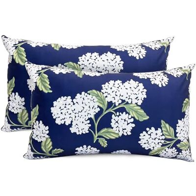 RYSMIYOU Decorative Throw Pillow Covers Set of 2 Blue Hydrangea Pillow Covers 12x20 inch Super Soft Short Plush Square Floral Throw Pillows,Farmhouse Outdoor Pillow Covers for Couch Living Room RYSMIYOU Decorative Throw Pillow Covers Set of 2 Blue Hydrangea Pillow Covers 12x20 inch Super Soft Short Plush Square Floral Throw Pillows,Farmhouse Outdoor Pillow Covers for Couch Living Room