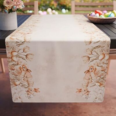 PETTI Artigiani Italiani Easter Table Runner, Table Runner in Digital Print, 100% Made in Italy Elegance for the Easter Table PETTI Artigiani Italiani Easter Table Runner, Table Runner in Digital Print, 100% Made in Italy Elegance for the Easter Table