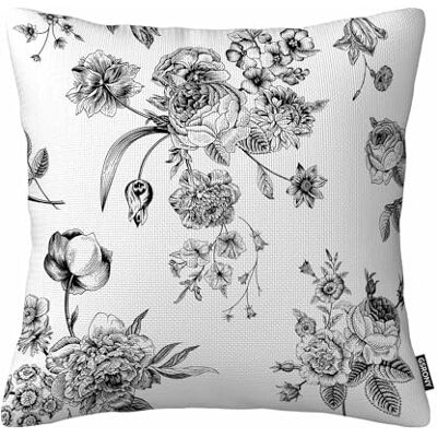 GSRONY Floral Throw Pillow Covers Vintage Flowers Garden Roses Tulips Delphinium Petunia Cushion Pillow Case 18x18 Inches GSRONY Floral Throw Pillow Covers Vintage Flowers Garden Roses Tulips Delphinium Petunia Cushion Pillow Case 18x18 Inches