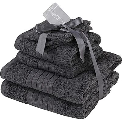 Brentfords - 4 Pack - Charcoal - 100% Cotton Bath Towel Brentfords - 4 Pack - Charcoal - 100% Cotton Bath Towel