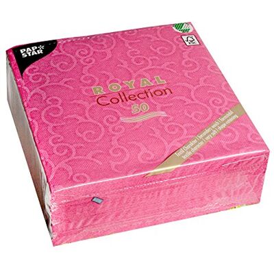 PAPSTAR 50-piece Premium Quality Fuchsia Tablecloth - Tablecloths PAPSTAR 50-piece Premium Quality Fuchsia Tablecloth - Tablecloths
