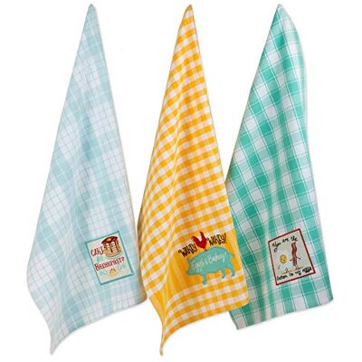 DII Summer Dishtowel Set, Cotton, Rise & Shine, 18x28 DII Summer Dishtowel Set, Cotton, Rise & Shine, 18x28