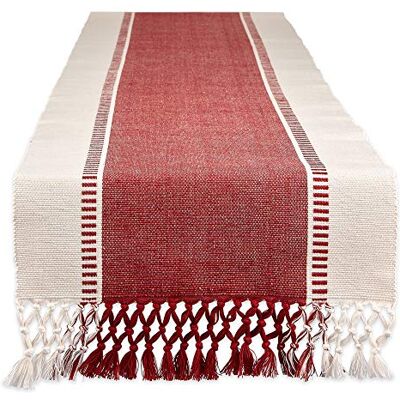 DII Woven Table Runner, Cotton, Barn Red, 13x72 DII Woven Table Runner, Cotton, Barn Red, 13x72