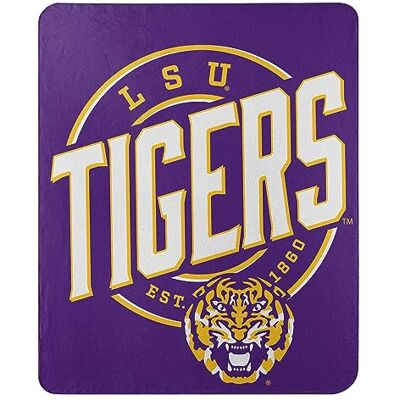 Northwest NCAA LSU Tigers Fleece Throw Blanket, 50" x 60", Campaign Northwest NCAA LSU Tigers Fleece Throw Blanket, 50" x 60", Campaign