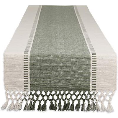 DII Woven Table Runner, Cotton, Artichoke Green, 13x108 DII Woven Table Runner, Cotton, Artichoke Green, 13x108
