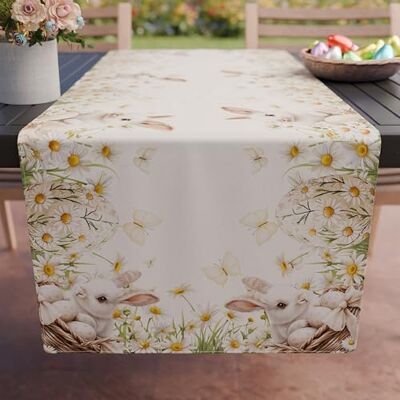 PETTI Artigiani Italiani Kitchen Textile Accessories, Elegant Easter Table Runner 40 x 140 cm in Microfibre, Table Cloth in Digital Print, 26 31, 100% Made in Italy PETTI Artigiani Italiani Kitchen Textile Accessories, Elegant Easter Table Runner 40 x 140 cm in Microfibre, Table Cloth in Digital Print, 26 31, 100% Made in Italy