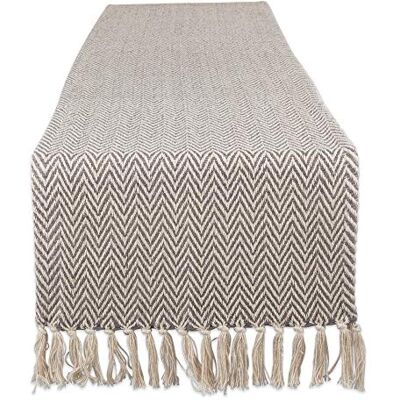 DII Table Runner, Cotton, Gray, 15 x 72 inches DII Table Runner, Cotton, Gray, 15 x 72 inches