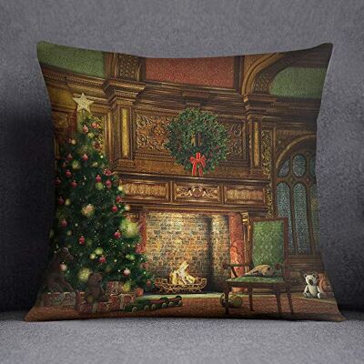 Bonamaison Decorative Cushion Cover, Cotton Polyester, Multicolor, 45X45 Bonamaison Decorative Cushion Cover, Cotton Polyester, Multicolor, 45X45