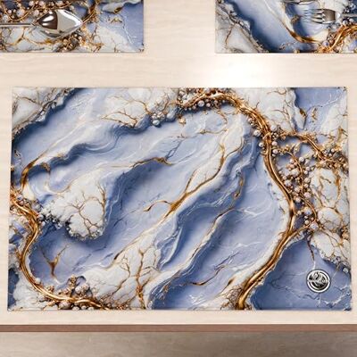 PETTI Artigiani Italiani MARBLELIZED Washable American Placemats, Lilac Marble Effect Fabric Placemats, Set of 6 (30 x 45 cm) Elegant, Ideal for Breakfast, Lunch and Dinner, Gift Idea, 100% Made in Italy PETTI Artigiani Italiani MARBLELIZED Washable American Placemats, Lilac Marble Effect Fabric Placemats, Set of 6 (30 x 45 cm) Elegant, Ideal for Breakfast, Lunch and Dinner, Gift Idea, 100% Made in Italy
