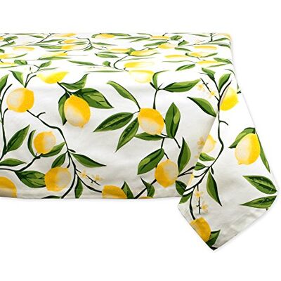 DII Catering Events, Dinner Parties, Summer BBQ or Everyday Use, Cotton, Lemon Bliss, Tablecloth, 52x52 DII Catering Events, Dinner Parties, Summer BBQ or Everyday Use, Cotton, Lemon Bliss, Tablecloth, 52x52