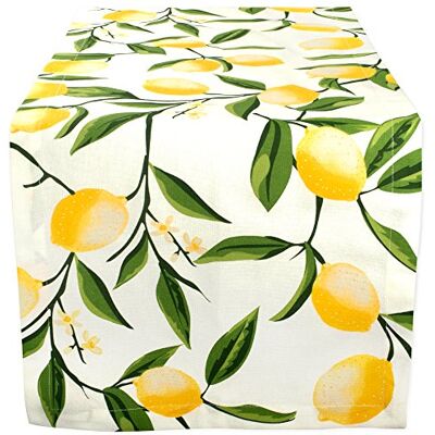 DII Summer BBQ & Outdoor Picnics, Cotton, Lemon Bliss, 108" x 14" (Rectangular) DII Summer BBQ & Outdoor Picnics, Cotton, Lemon Bliss, 108" x 14" (Rectangular)