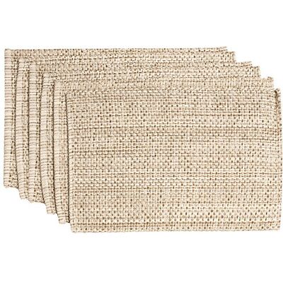 Sweet Home Collection Trends Two Tone 100% Cotton Woven Placemat (6 Pack), 13" x 19", Eggshell Sweet Home Collection Trends Two Tone 100% Cotton Woven Placemat (6 Pack), 13" x 19", Eggshell