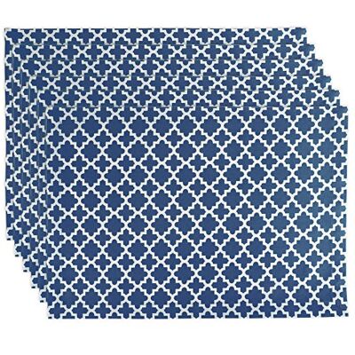 DII Lattice Tabletop Collection, Placemat Set, 13x19, Nautical Blue, 6 Piece DII Lattice Tabletop Collection, Placemat Set, 13x19, Nautical Blue, 6 Piece
