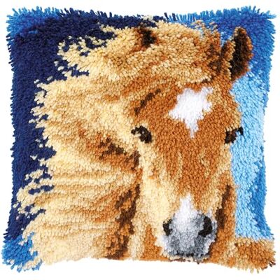 Vervaco Brown Horse Cushion - Hand-painted, 40x40cm - Cushion Vervaco Brown Horse Cushion - Hand-painted, 40x40cm - Cushion