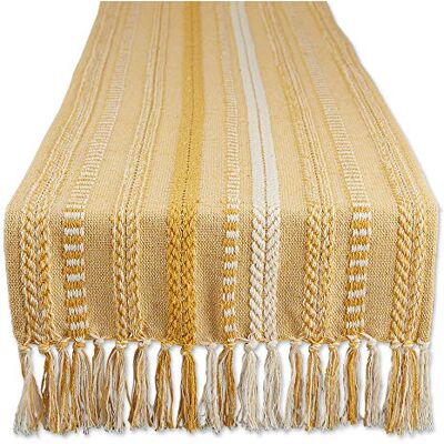 DII Table Runner Collection, Cotton, Honey Gold, 15x72 (15x77, Fringe Included) DII Table Runner Collection, Cotton, Honey Gold, 15x72 (15x77, Fringe Included)