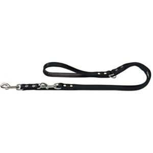 HUNTER Nickel-Plated Split-Leather Basic Training Lead Rope, 13 x 200 cm, Medium, Black/Nappa Black HUNTER Nickel-Plated Split-Leather Basic Training Lead Rope, 13 x 200 cm, Medium, Black/Nappa Black