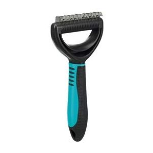 Trixie fur detangler cuts out tangles coarse tines smoothes 1 cm tine length 7 x 18 cm black/blue 24243 Trixie fur detangler cuts out tangles coarse tines smoothes 1 cm tine length 7 x 18 cm black/blue 24243