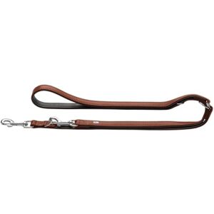 HUNTER Canadian UP Adjustable Dog Lead Cognac/Black Soft Smooth Leather 3-Way Adjustable Sustainable Made in Germany Size 20/200 HUNTER Canadian UP Adjustable Dog Lead Cognac/Black Soft Smooth Leather 3-Way Adjustable Sustainable Made in Germany Size 20/200