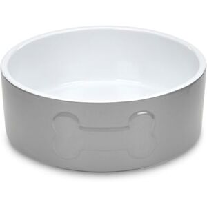 Petface Bone Ceramic Pet Bowl for Feeding and Watering, Suitable for Both Dogs and Cats, Grey/White, 20 cm (Pack of 1) Petface Bone Ceramic Pet Bowl for Feeding and Watering, Suitable for Both Dogs and Cats, Grey/White, 20 cm (Pack of 1)