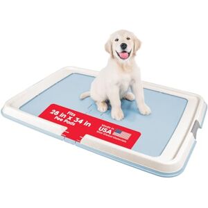 Iris Ohyama IRIS USA Pee Pad Holder, XL, Marking and Leg Lifting Dog Pad Holder, Foldable, Secured Latches, Non-Skid Rubber Feet, High Polish Finish for Easy Cleaning, Fits 23"x35" Pad or Larger, Blue Iris Ohyama IRIS USA Pee Pad Holder, XL, Marking and Leg Lifting Dog Pad Holder, Foldable, Secured Latches, Non-Skid Rubber Feet, High Polish Finish for Easy Cleaning, Fits 23"x35" Pad or Larger, Blue